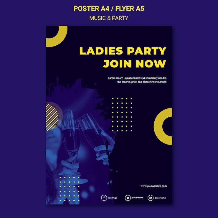 PSD gratuit modèle de fête de concept de musique et de fête