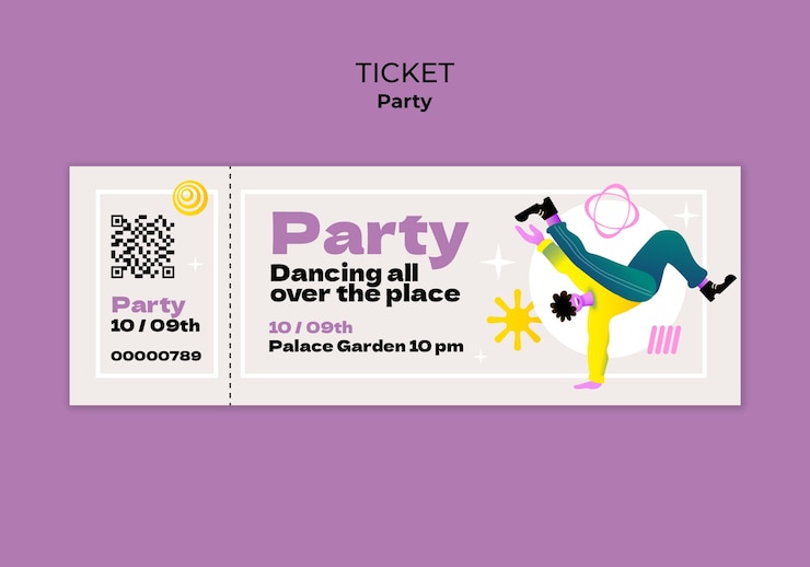 PSD gratuit modèle de fête de danse en gradient