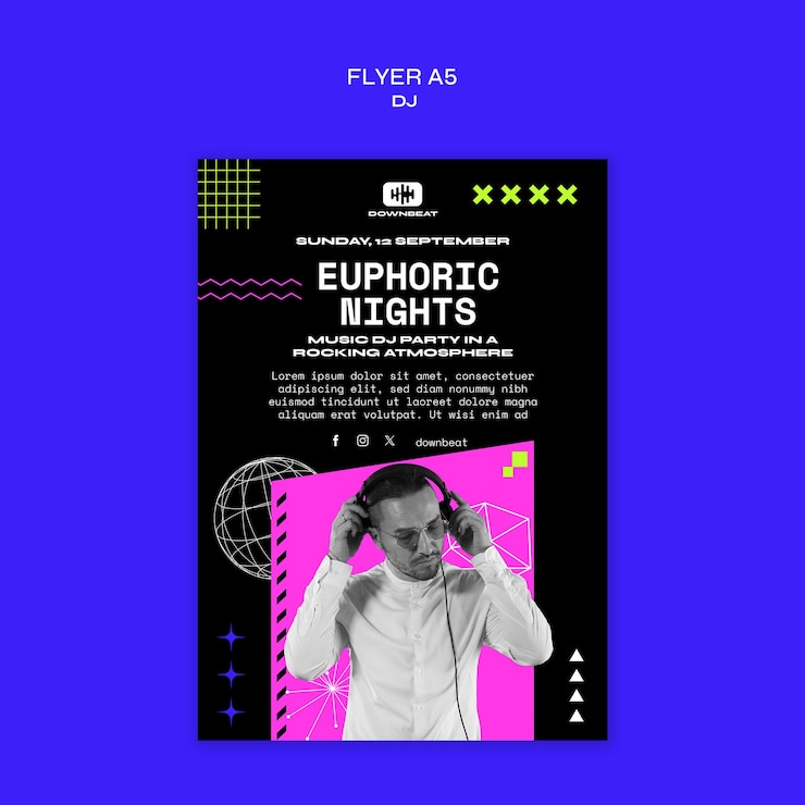 PSD gratuit modèle de fête de dj