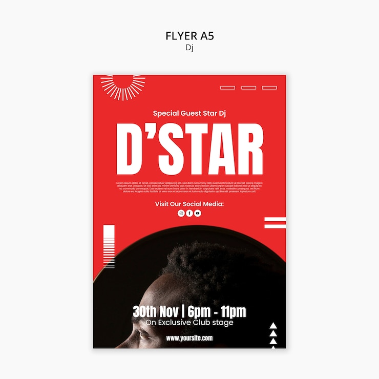 PSD gratuit modèle de fête de dj