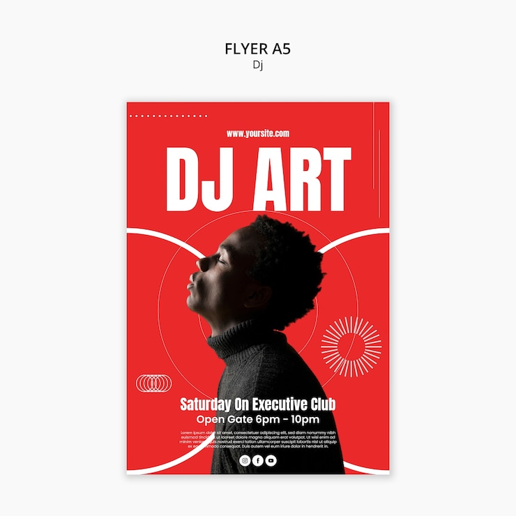 PSD gratuit modèle de fête de dj
