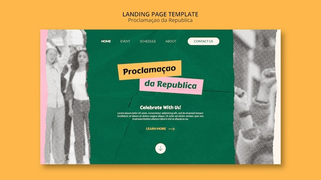 Modèle de fête de l'indépendance du brésil design plat
