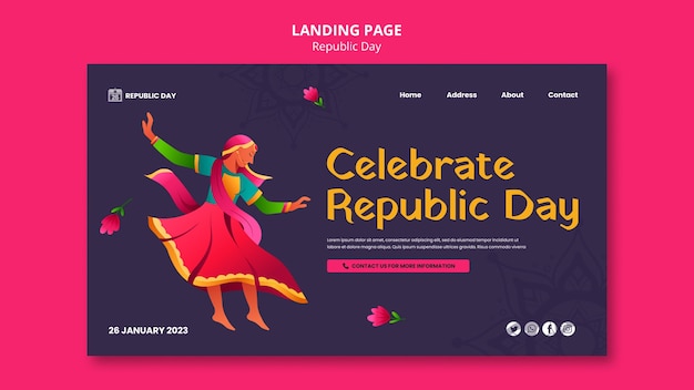 PSD gratuit modèle de fête de l'indépendance indienne design plat