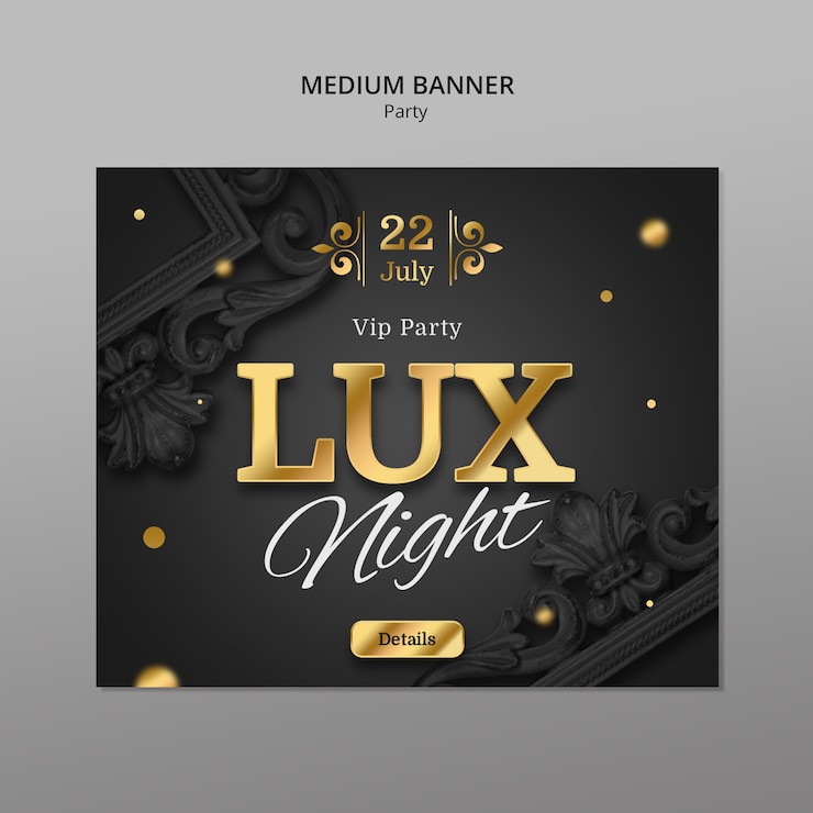 PSD gratuit un modèle de fête luxueux