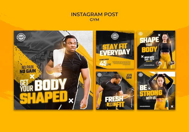 Modèle De Fitness Et De Gym Design Plat