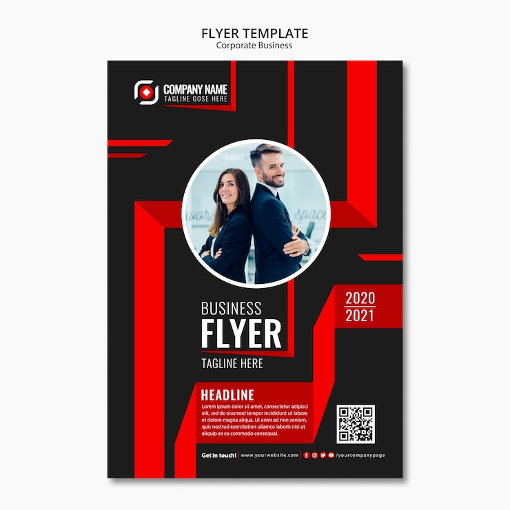 PSD gratuit modèle de flyer abstrait affaires
