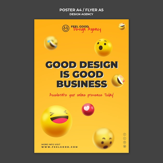 Modèle De Flyer D'agence De Design