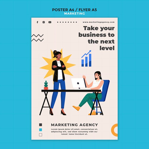 Modèle de Flyer d'agence de marketing