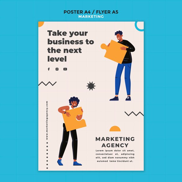 Modèle de Flyer d'agence de marketing