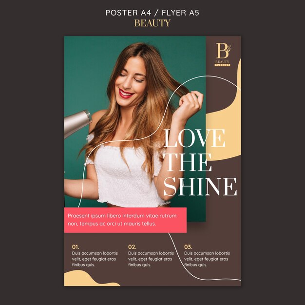 Modèle de flyer belle femme