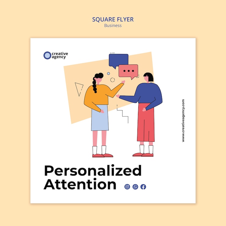 PSD gratuit modèle de flyer carré entreprise design plat