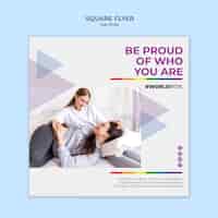 PSD gratuit modèle de flyer carré gay pride