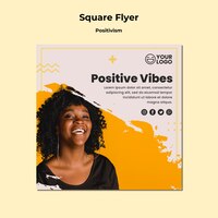 PSD gratuit modèle de flyer carré positivisme