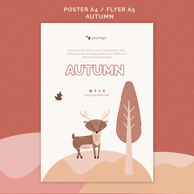 PSD gratuit modèle de flyer concept automne