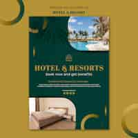 PSD gratuit modèle de flyer concept hôtel & resort