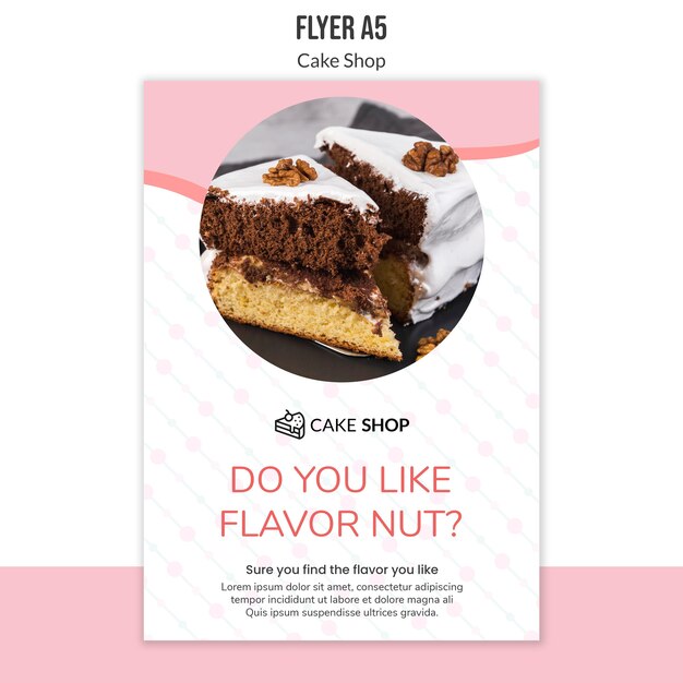 Modèle de flyer concept pâtisserie