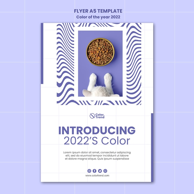PSD gratuit modèle de flyer couleur de l'année 2022