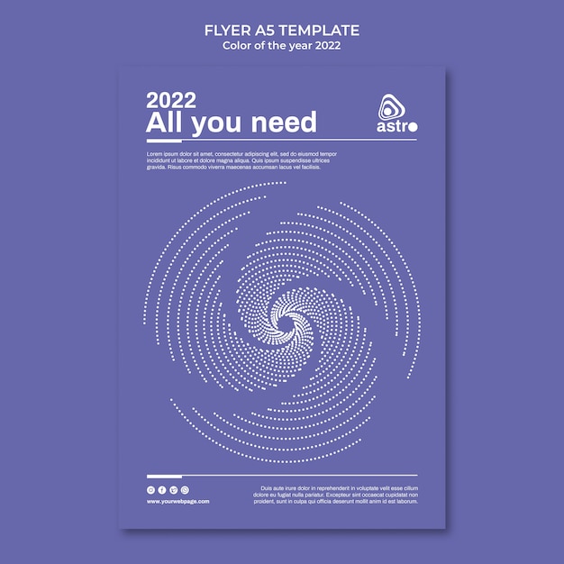 Modèle de flyer couleur de l'année 2022