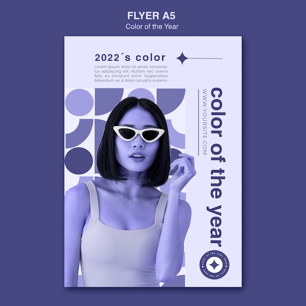 Modèle de flyer couleur de l'année 2022