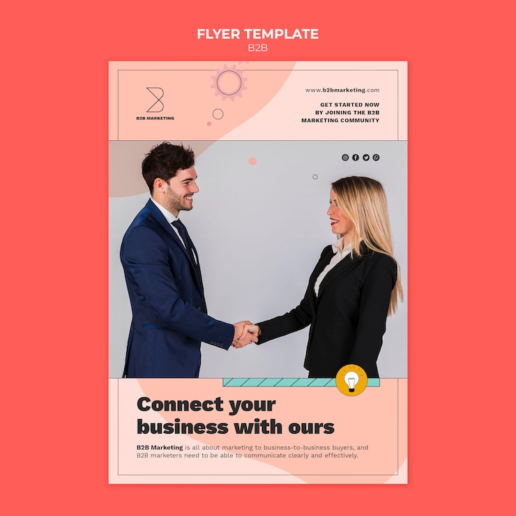 PSD gratuit modèle de flyer entreprise à entreprise