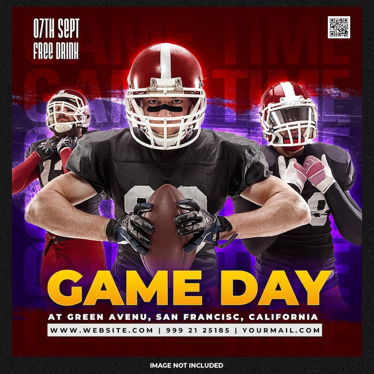 PSD gratuit modèle de flyer de événement sportif de football