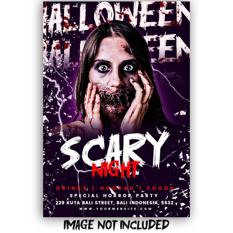 PSD gratuit modèle de flyer de fête d'halloween psd