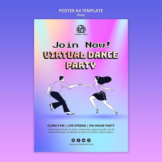 Modèle de flyer de fête