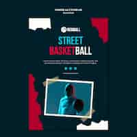 PSD gratuit modèle de flyer de formation de basket-ball