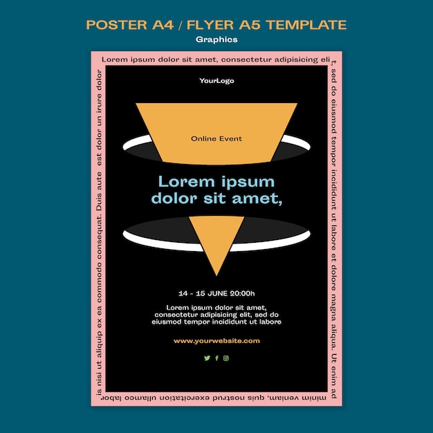 PSD gratuit modèle de flyer graphique