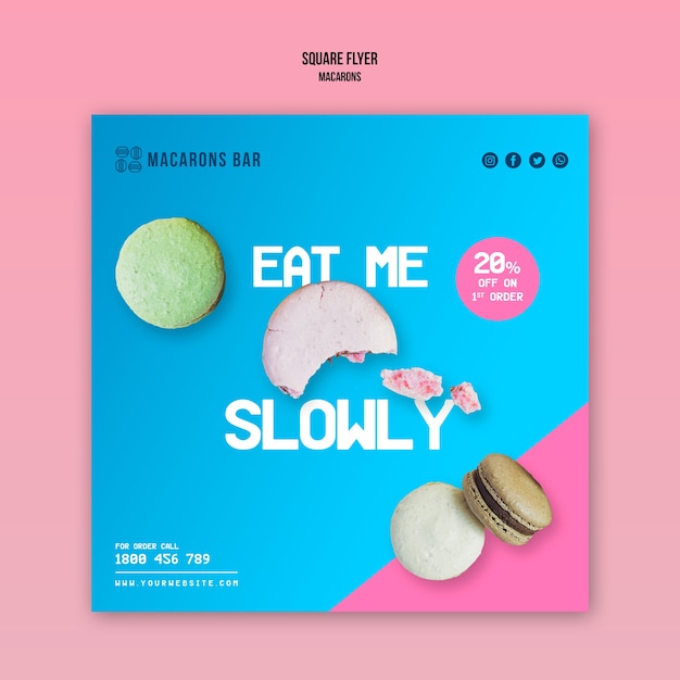 Modèle De Flyer De Macarons