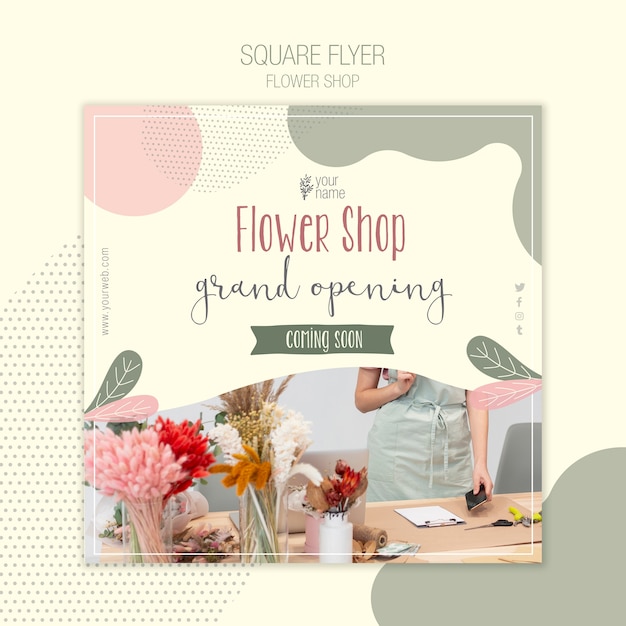 Modèle De Flyer De Magasin De Fleurs