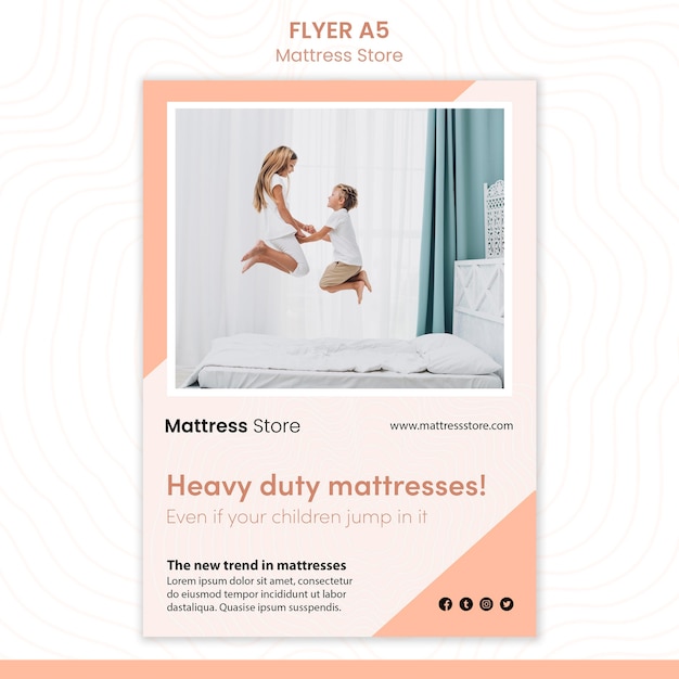 Modèle de Flyer de magasin de matelas