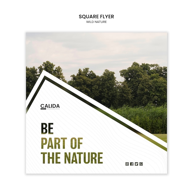 PSD gratuit modèle de flyer de nature sauvage