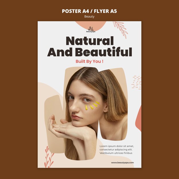 Modèle de flyer naturel et beauté