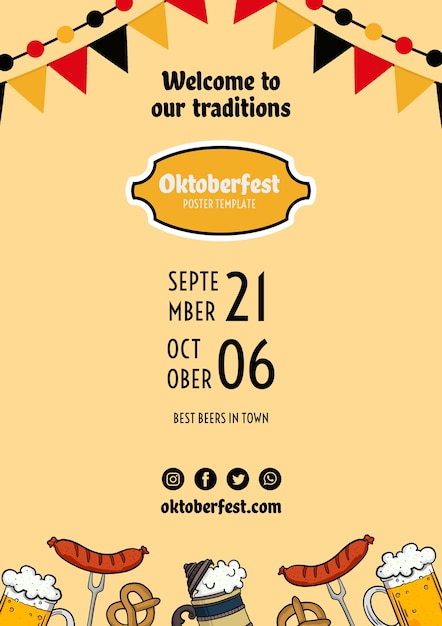 PSD gratuit modèle de flyer oktoberfest