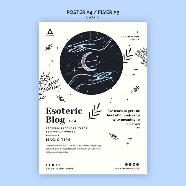 Modèle de flyer pour blog ésotérique