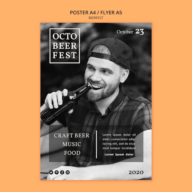 Modèle de Flyer pour l'octobeerfest