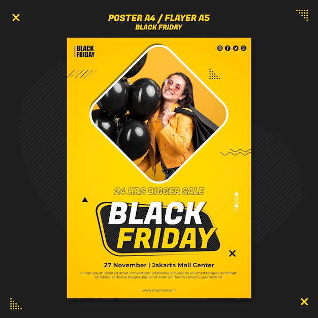 Modèle de Flyer pour la vente du vendredi noir