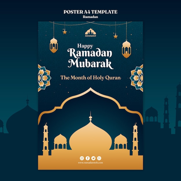 PSD gratuit modèle de flyer ramadan kareem