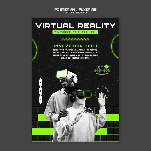 PSD gratuit modèle de flyer de réalité virtuelle