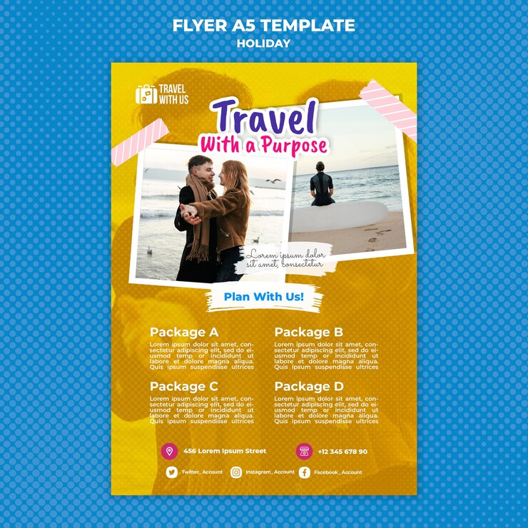 PSD gratuit modèle de flyer de vacances