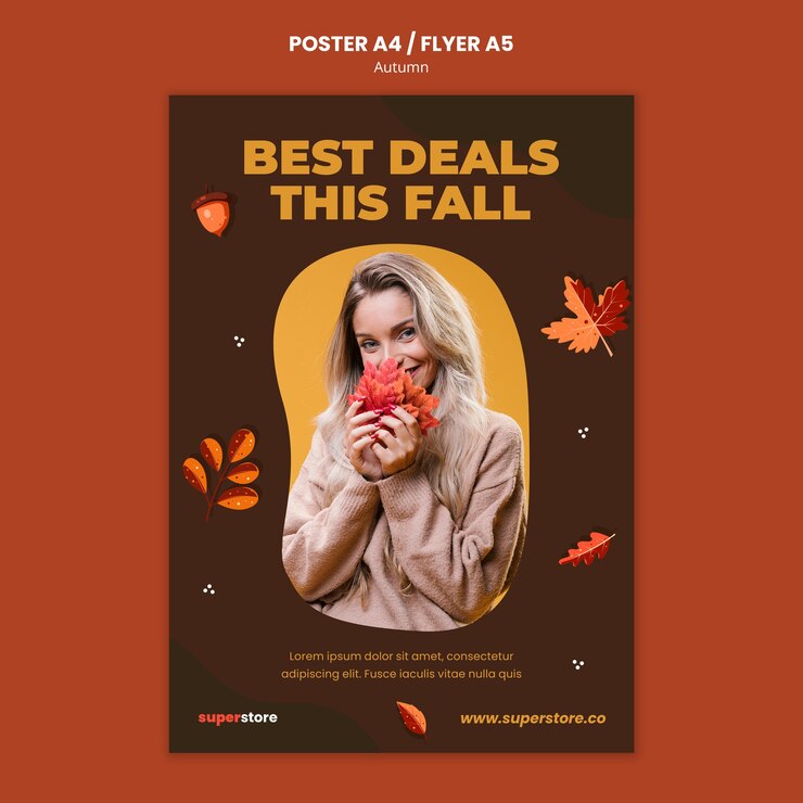 PSD gratuit modèle de flyer de vente automne été