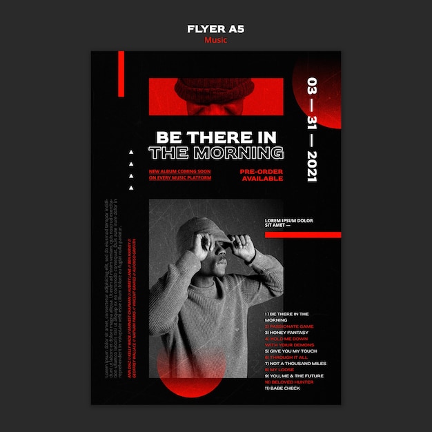 Modèle de Flyer de vente de billets de musique