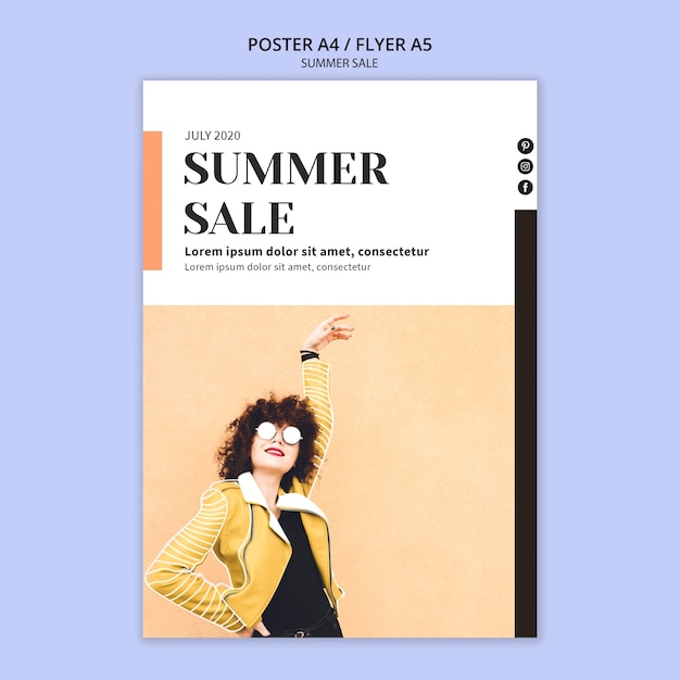 Modèle De Flyer De Vente D'été