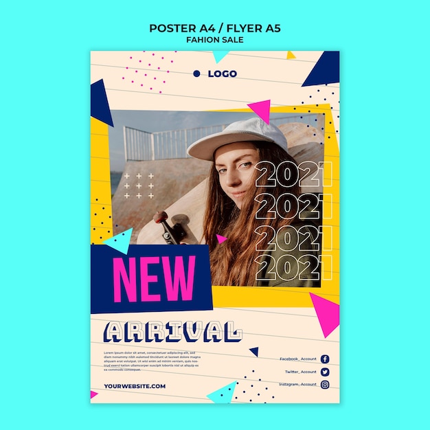 Modèle de flyer de vente de mode