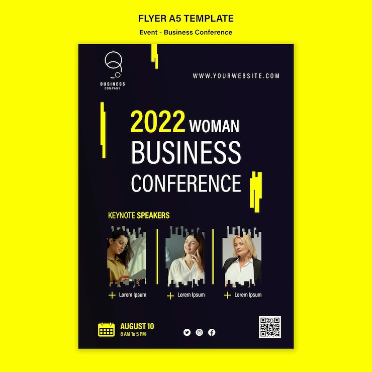 PSD gratuit modèle de flyer vertical pour un événement professionnel