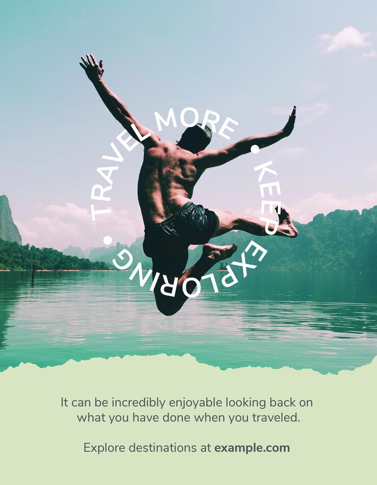 PSD gratuit modèle de flyer de voyage cool psd avec photo de vacances
