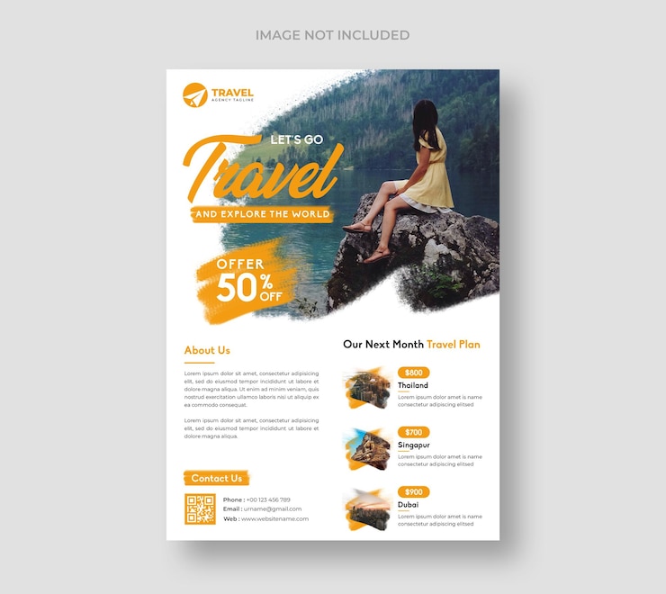 PSD gratuit modèle de flyer de voyage