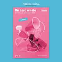 PSD gratuit modèle de flyer zéro déchet plastique