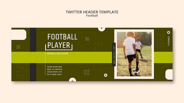 PSD gratuit modèle de football design plat